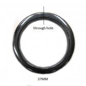 Hematite Circle 37mm Pendant